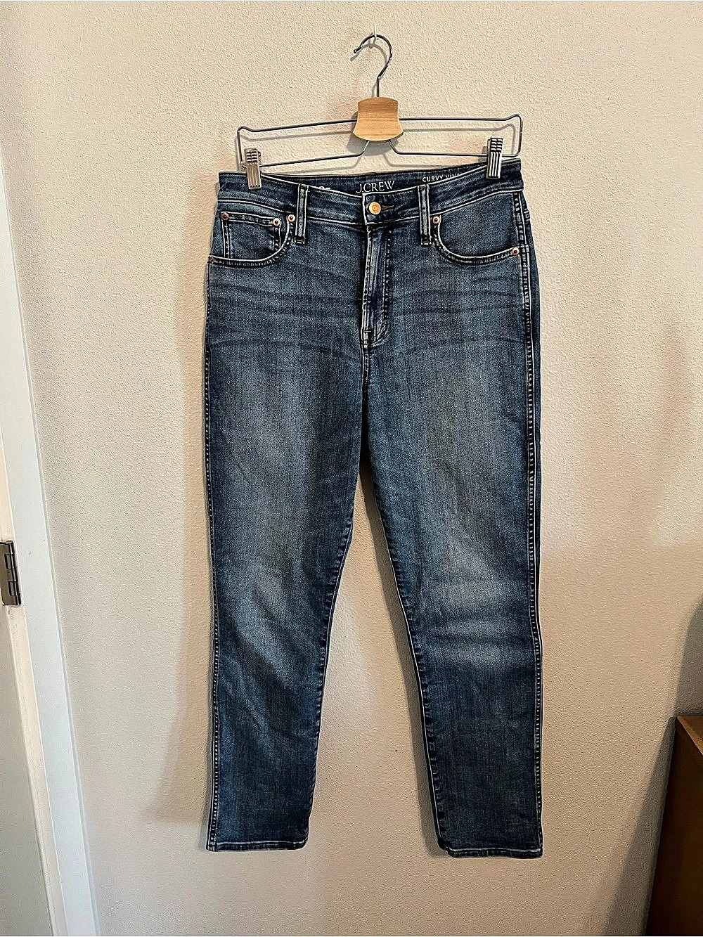 J.Crew Curvy Vintage Slim-Straight Jean Blue Waist 29T